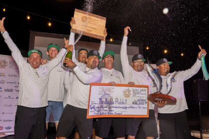 Team the Daddy Rabbit celebrating at the 2023 Los Cabos Billfish Tournament