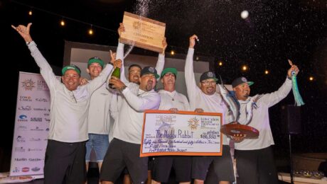 Team the Daddy Rabbit celebrating at the 2023 Los Cabos Billfish Tournament